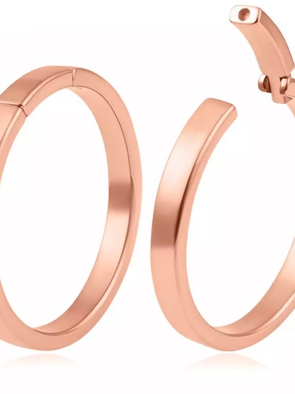 Rose Gold Flat Hoop Ear Weights